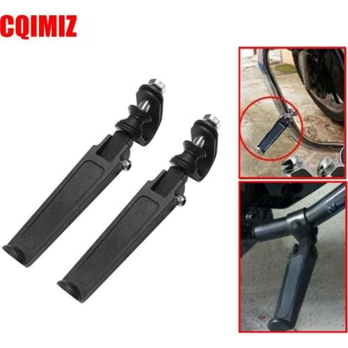 1 Pair Motorcycle Street Bike U-clamp Foot Pegs With 1"~1-1/4" Highway Engine Crash Bar