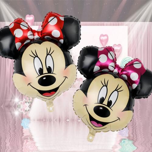 1pc mickey minnie mouse head helium globos 24inch mickey aluminum foil balloons baby shower birthday theme party decoration ball