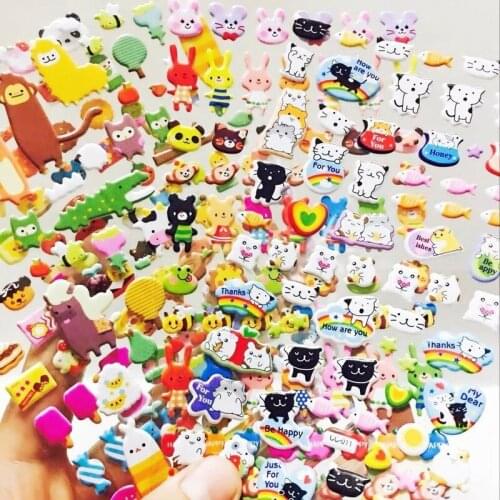 10pcs New Korean Puzzle Stickers Creative Scenario Theme Bubble Stickers 3D Bubble Stickers
