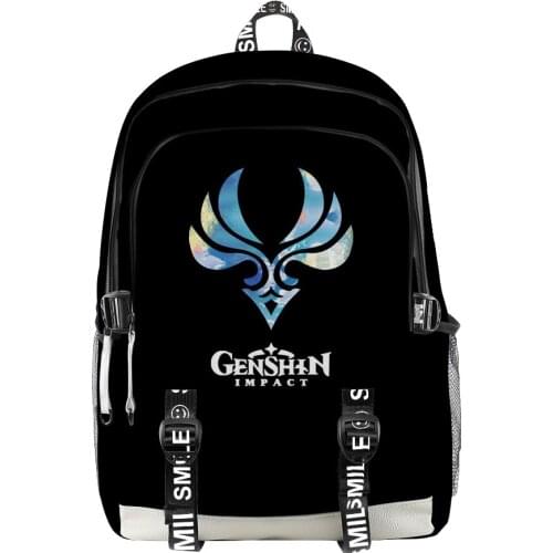 2021 Genshin Impact Logo 3D Print Men Women Backpack Oxford School Bag Fashion Teen Girl Child Bag Travel Backpack