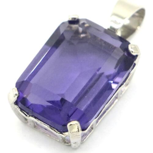 40x31mm Infinity Anniversary Created London Blue Topaz For Womans Dating Silver Pendant Eye Catching