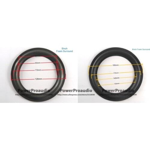 50PCS 5inch + 50PCS 8inch foam speaker surround repair part for Woofer / Bass