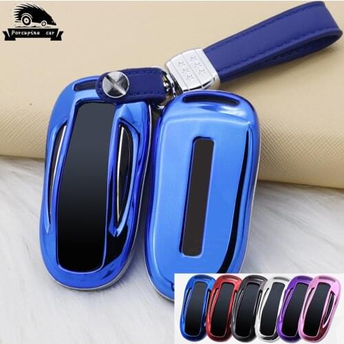 6 colors Remote Car Key Case ABS Car Key Fob Case Cover High Quality Holder Pocket For Tesla Model X