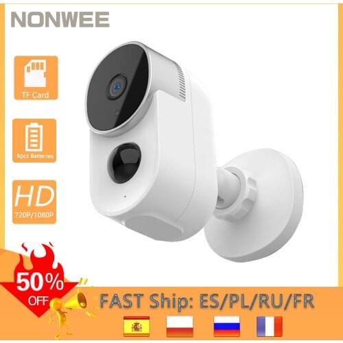 1080P HD Wireless Night Vision WiFi Camera Built-in Lithium Battery Indoor Security IP Cam PIR Motion Detector Two Way Audio