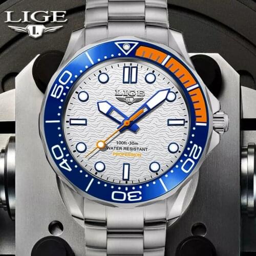 LIGE Watch For Men Fashion Sports Mens Quartz Wristwatches Luminous Waterproof Automatic Calendar Watches Men Relogio Masculino
