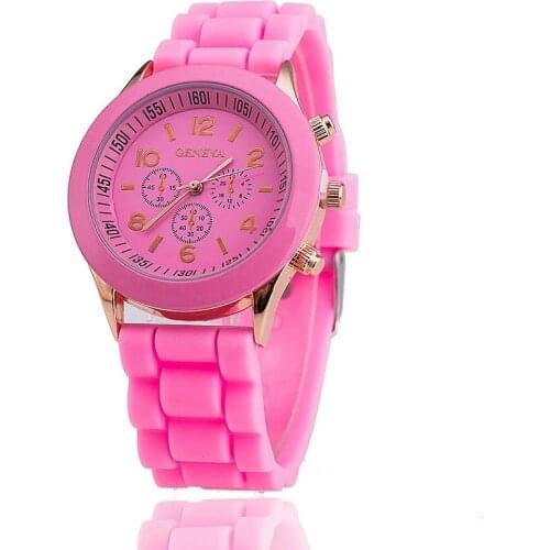 Reloj Mujer 2021New Brand Geneva Women Quartz Watches Multiple Colour Soft Silicone Dress Ladies Watch Couple Gift Relogio часы