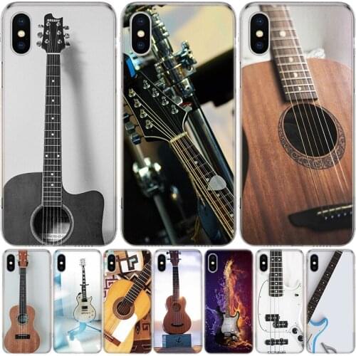 Retro guitar music Phone Case For Iphone 11 12 Mini Pro XS Max XR X 8 7 6 6S Plus SE 2020 5 5S SE Cover Shell Coque