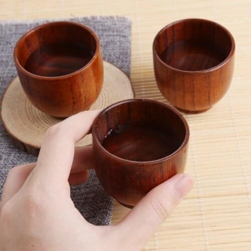 Handmade Wooden Cup Hand-Crafted Natural Wood Cups Beer Juice Coffee M15