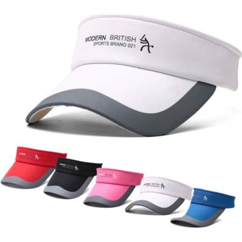 Designer Unisex Sun Hats Men Women Headband Visor Hat Sun Protection Running Baseball Sport Quick-Drying Caps Summer Beach Solid