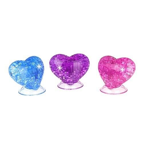 EBOYU(TM) 3D Crystal Puzzle Love Shaped Model Kids DIY Building Toy for Kids Christmas Gift Toy