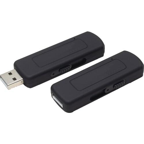 Mini USB Flash Drive 16GB Recorder High Sensitive U Disk Audio Voice Recorder Recording 192Kbps Dictaphone Black Color