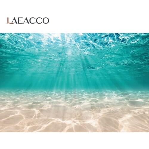 Laeacco Summer Backdrops For Photography Sea Water Surface Wave Baby Child Birthday Party Scenic Photo Backgrounds Photocall