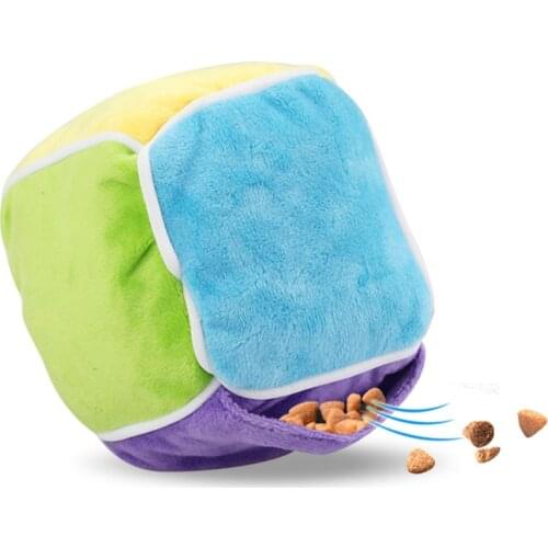 Pet Dog Toy Dog Interactive Treat Cube Toy Slow Feeder Dog Puzzle Toy Food Dispenser Sniffing Toy For Slow Feeding Nose Training