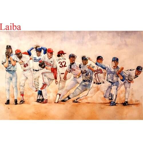 Oil Painting 5D Baseball Star sports Full Diamond Painting cross stitch kits art High Quality Portrait 3D paint by diamonds