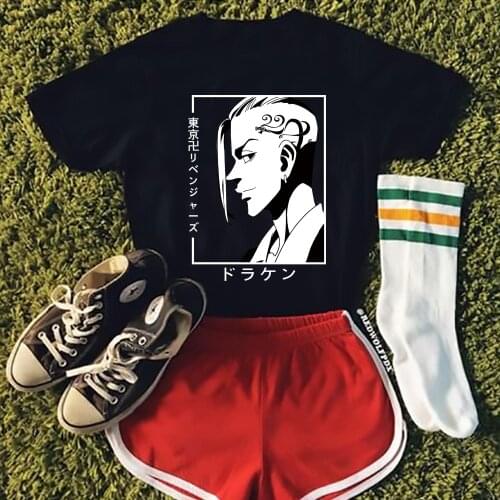 Mens Casual High Quality Tokyo Revengers T-shirt Tops Anime Baji Keisuke Tee Shirt