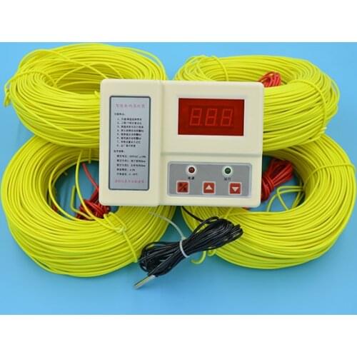Free shipping Farm use 4*100M 1kw 220V Soil heating wire+5500W Temperature Controller greenhouses heating wire