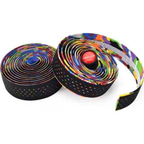 Dead Fly Bicycle Handlebar Wrap Camouflage Non-slip Wrap Color PU Leather Bicycle General Riding Accessories Handle Bar Tape