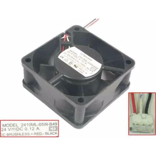 NMB-MAT 2410ML-05W-B49 C13 DC 24V 0.12A 60x60x25mm Server Cooling Fan