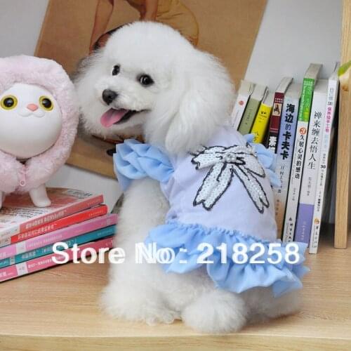 New Designs Pet Dogs Dress With Fashion sleeve new clothing for dog free shipping dress for dog