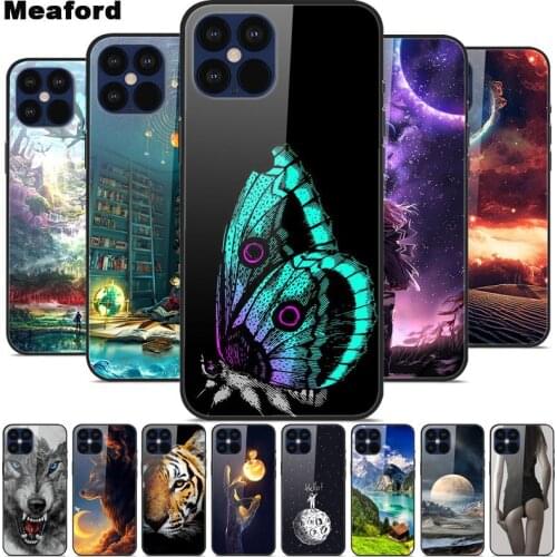Luxury Cover Case for iPhone 12 Pro Max Tempered Glass Cover for iPhone 12 Mini Pro Max Phone Case for iPhone12 Pro Max Coque