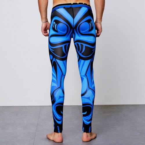 SEOBEAN winter and autumn Mens sexy Geometrical pattern Long johns Low Rise leggings Underpants