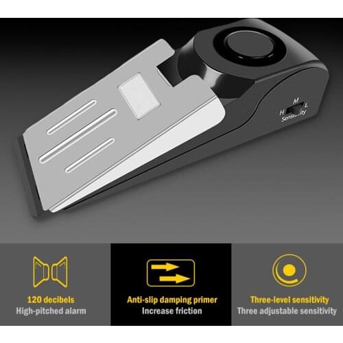 Portable Door Resistance Alarm Wireless for Home Travel Mini Security System Safety Door Stop Alarm Home Stopper Alert Security