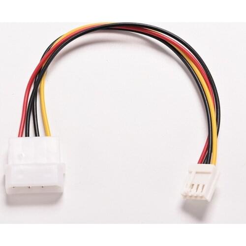 Computer PC Floppy Drive Connector Cord 4 Pin Molex IDE Male to 4P ATA Female Power Supply Cable to Floppy Drive Adapter