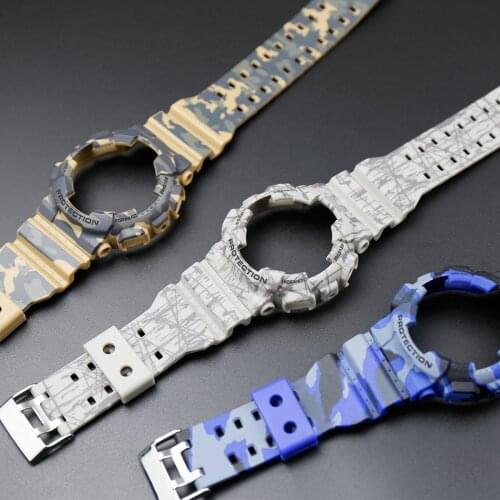 Sports Water Proof Resin Strap Case For Casio g-Shock GA110 140 GD120 100 GAX-100 Watch Accessories Tools With Case Watchbands