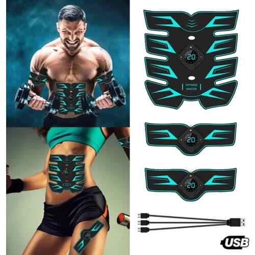 Abdominal Muscle Stimulator Home Gym Total ABS Fitness Equipment Training Gear Muscles Press Simulator Muscle EMS Rechargeable