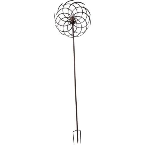 Rustproof Solar Garden Windmill Led Lights Stake Yard Yard Patio Decor Art