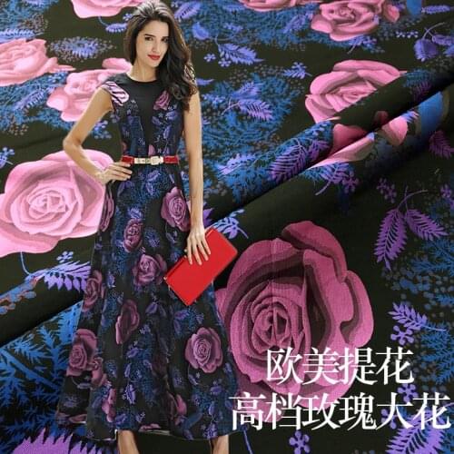 2017 jacquard fabric 160cm wide dress Puff skirt trench coat Senior jacquard fashion cloth High-end clothing Brocade fabric