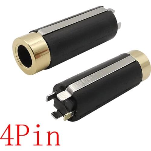 10/5Pcs Headphone 4 Pole 4pin 3.5mm Stereo Audio Female Jack Socket Connector Earphone Solder DIY Mini Connectors