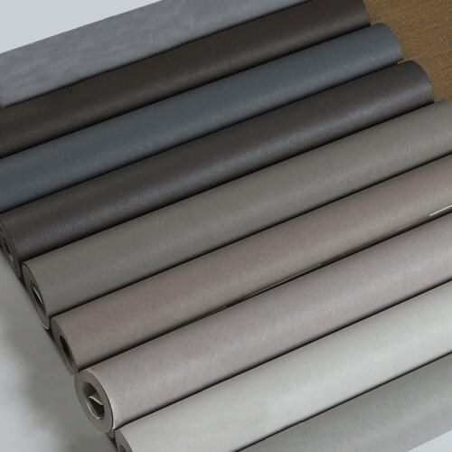 10M Solid Color Texture Modern Wall Papers Home Decoration Nordic Style Silver Grey Wall Paper Roll Non Woven for Bedroom Walls