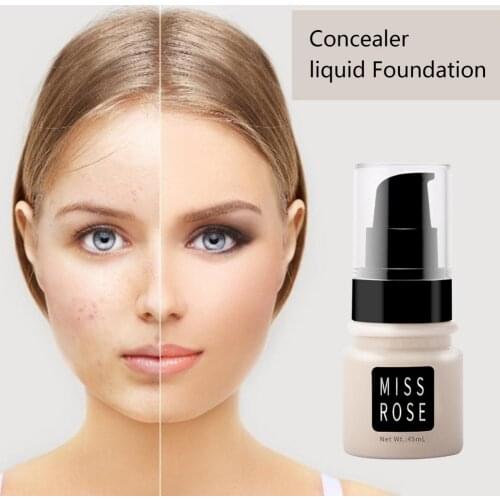 45ML Liquid Concealer Foundation Semi-Matte Water-Proof Foundation Whitening Durable Moisturizing Brightening Makeup Concealer
