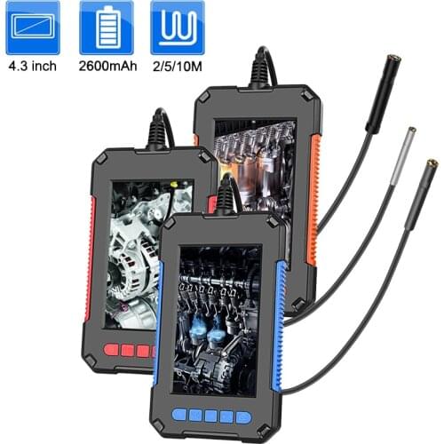 3.9MM /5.5MM/8MM 4.3inch LCD Screen Endoscope 1080P HD Industrial Endoscope Camera IP67 Waterproof Borescope 2600mAh Battery