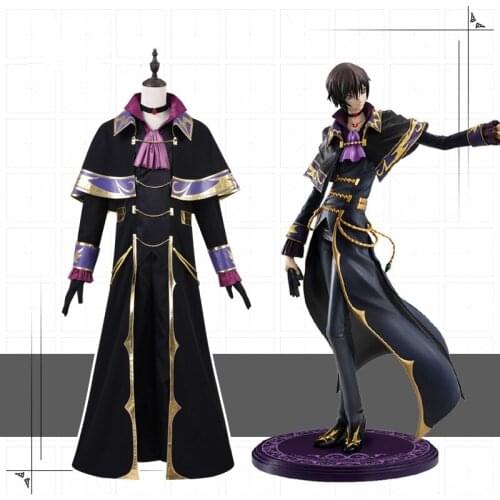 Anime CODE GEASS Lelouch of the RE:Surrection Lelouch Battle Suit Uniform Cosplay Costume Halloween Unisex Freeshipping 2020New