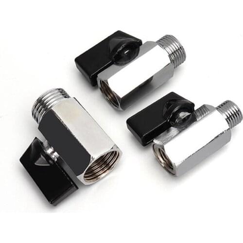 1/8" 1/4" 3/8" 1/2" Threaded Mini Brass Ball Valve BSP Male To Female Air Compressor Valves Water Gas Oil Shut Off Valve