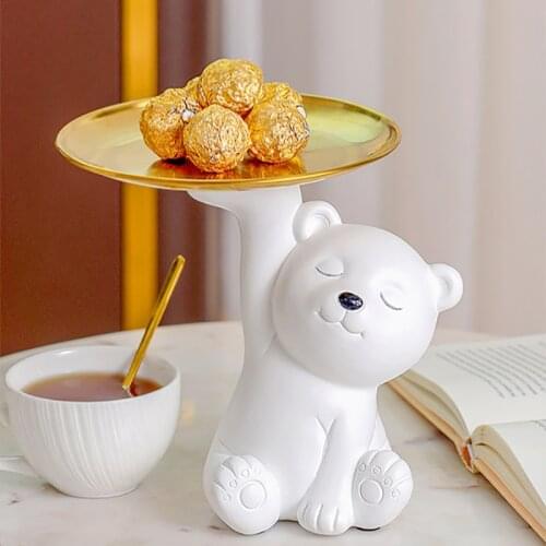 New Bear Figurine Miniature, Decoration Living Room, Fruit Plate, Key Sundry Storage Box, Home Decor, Home Accessories, Ornament