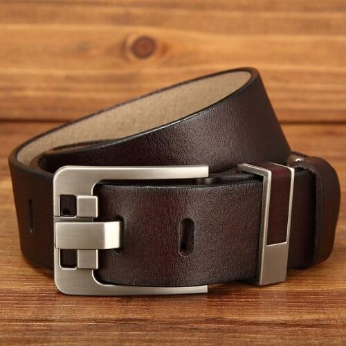 Genuine Leather For Mens High Quality Buckle Jeans Cowskin Casual Belts Business Cowboy Waistband Male cowboy