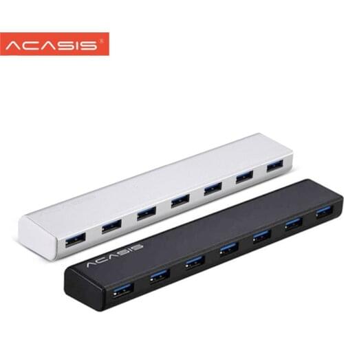 Original New Acasis All Aluminum Alloy Hub Mac Style 7 Ports USB3.0 HUB High Speed Expansion HUB For desktops/ laptops