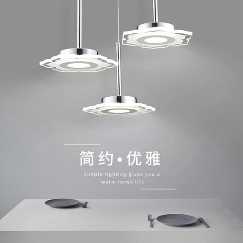 New Modern Petal Restaurant Pendant Lights Single Or Three Head Hang Lamp Bar Personality Creative Home Led Lightings