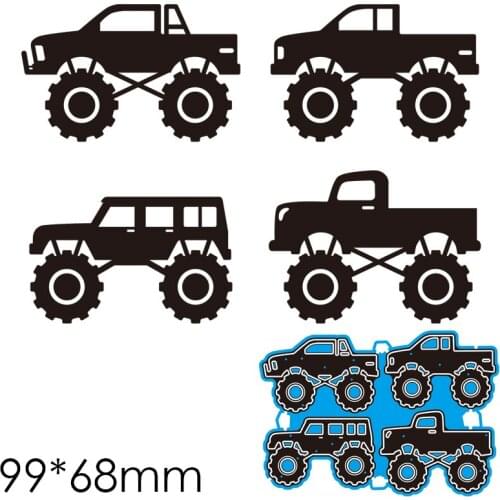 Cutting Dies Car Off-road Vehicle New Metal DIY Album Paper Craft Embossing Stencil Greeting Card Decoration 99*68mm