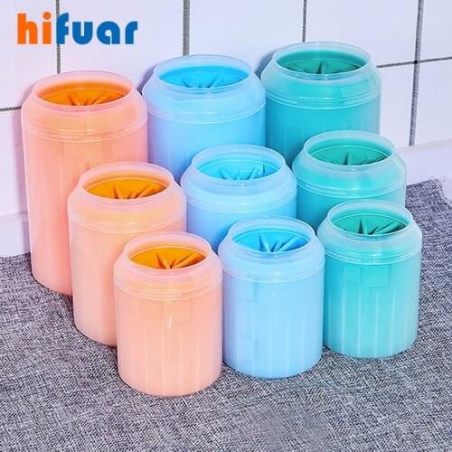 Dog Paw Cleaner Cup Soft Silicone Combs Portable Outdoor Pet towel Foot Washer Paw Clean Brush Quickly Wash Foot Cleaning Bucket
