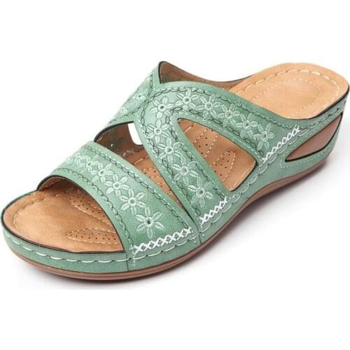 Women Shoes Comfy Platform Sole Ladies Casual Soft Woman Slippers Wedge Comfortable Sandal Outdoor Summer Beach Flip Flops2021