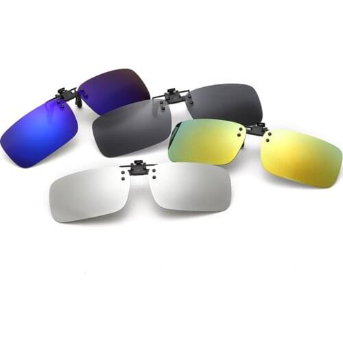 Classic Retro Unisex Polarized Clip On Sunglasses Driving Night Vision Fishing Lens Anti-UVA Anti-UVB Riding Sunglasses Clip