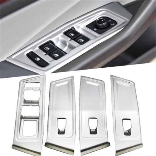 Car Styling For VW Volkswagen T-ROC 2017 2018 2019 Car Interior Door Window Lift Switch Panel Covers Trim For Left Hand Driver