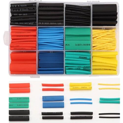 530/328pcs Heat Shrink Tubing Insulation Shrinkable Tube Polyolefin Ratio 2:1 Wrap Wire Sleeve Kit Heat Shrink Shrinkable Tube