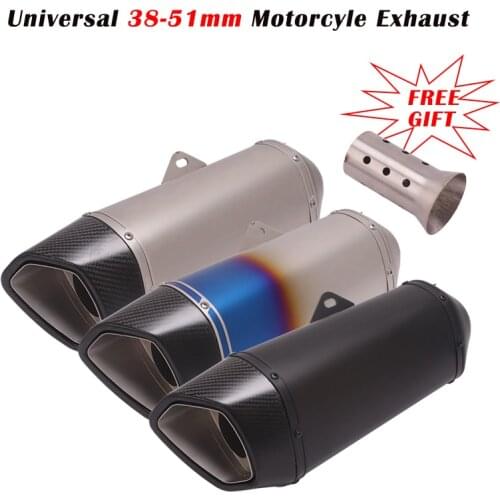 Universal 38-51mm Motorcycle Exhaust Motocross Muffler DB Killer Escape Moto Modified For CB1000R DUKE790 R1 FORZA 350 z900 PCX