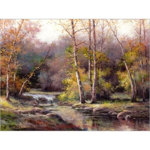 Needlework for embroidery DIY Home Decor DMC High Quality - Counted Cross Stitch Kits 14 ct Oil painting - October Forest