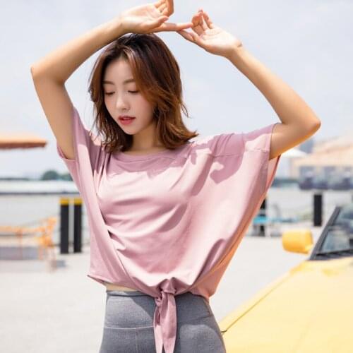 NORMOV Women Tops Solid O Neck Short Sleeve Loose Mesh Patchwork Tops Solid Polyester Workout Casual Femme Tops